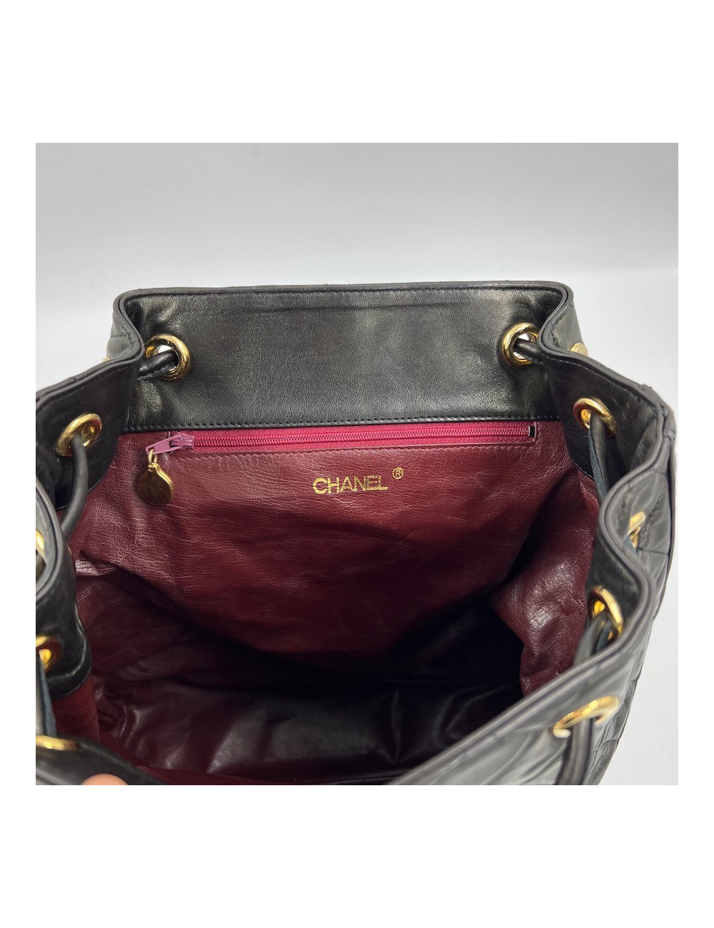 Sac à dos CHANEL vintage noir