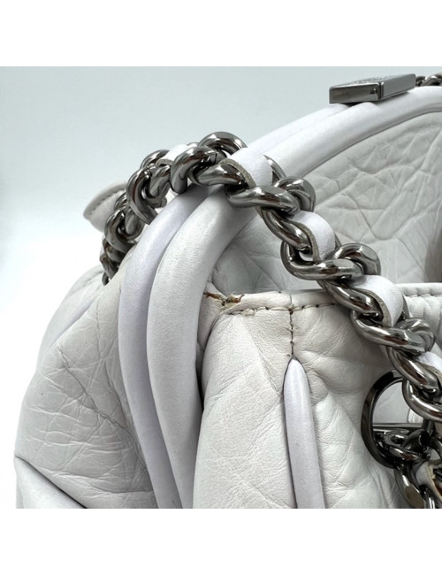 CHANEL bag in aged light grey leather