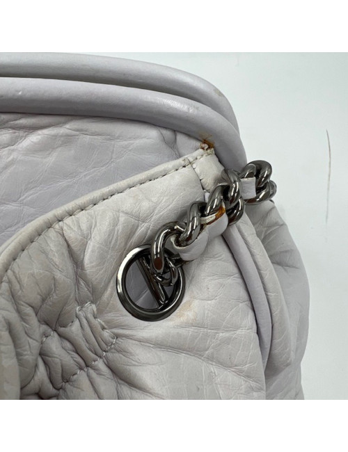 CHANEL bag in aged light grey leather