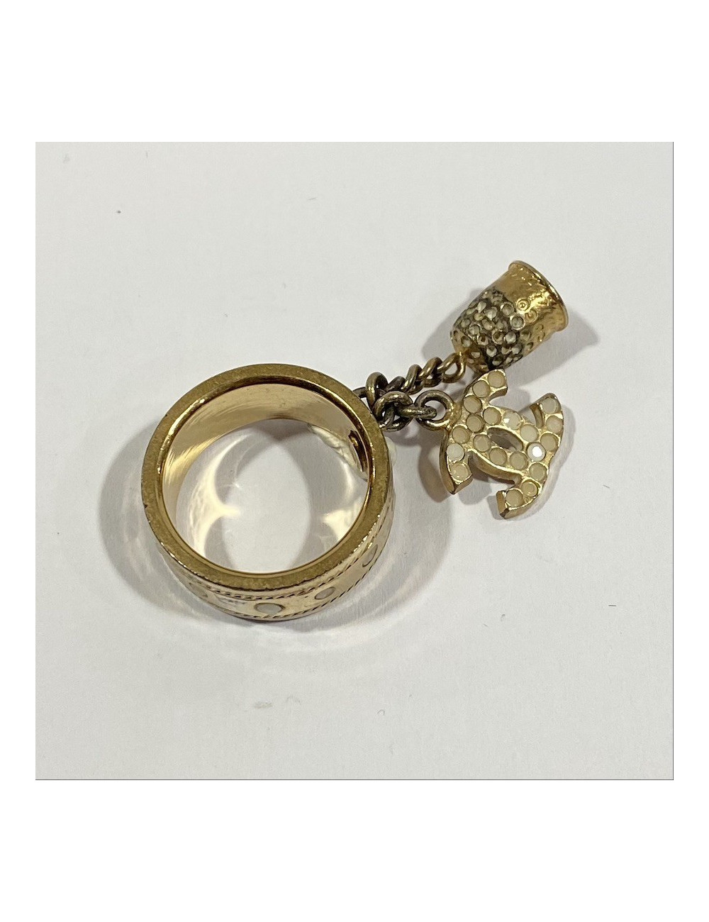 Bague CHANEL CC et Dé