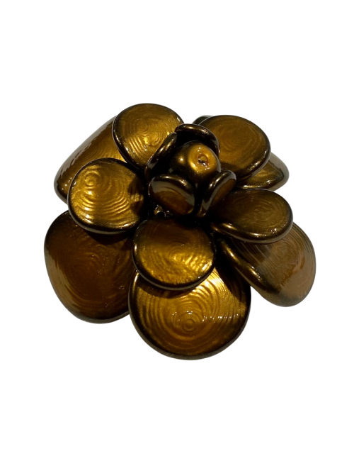 Broche pendentif CHANEL pâte de verre 