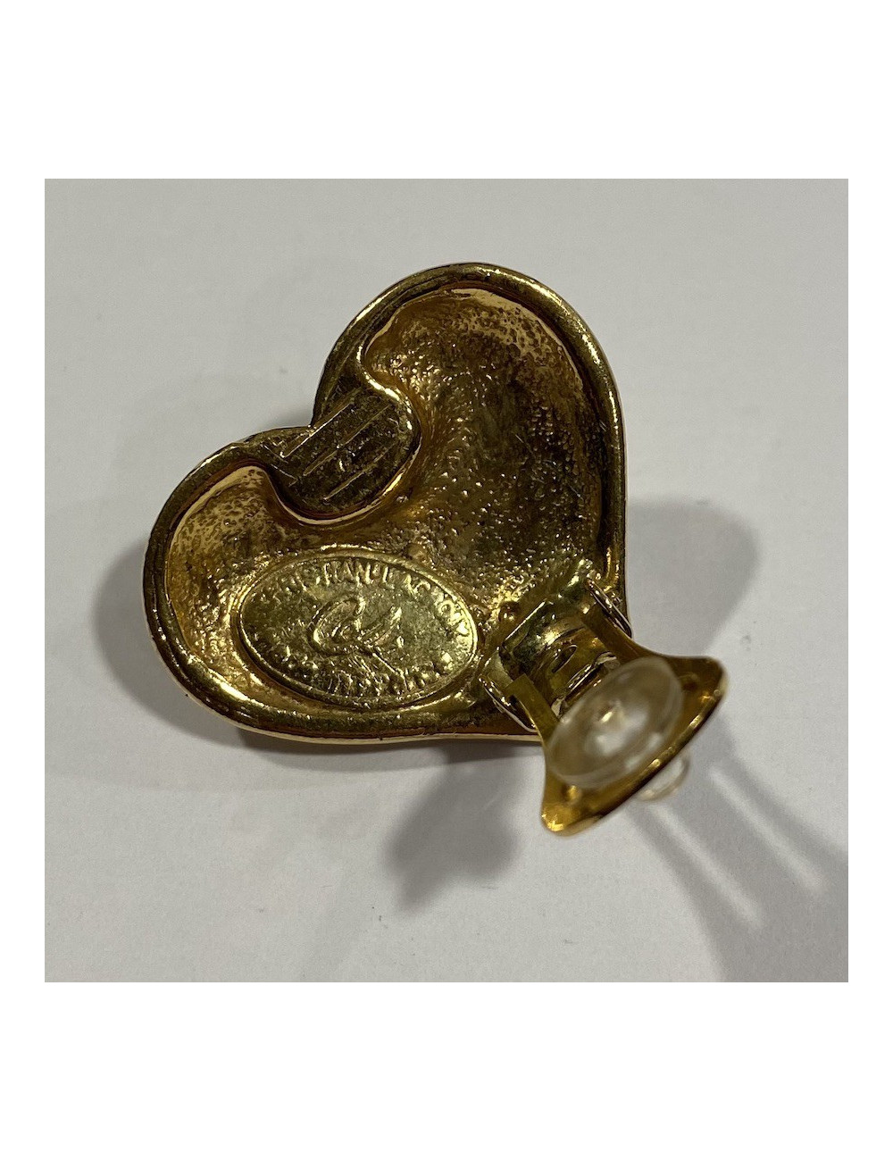 CHRISTIAN LACROIX Vintage Heart Clip-on Earrings - Superb Occasion