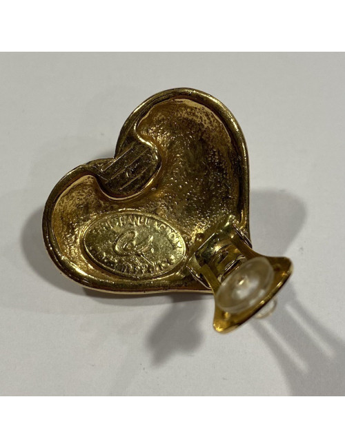 CHRISTIAN LACROIX Vintage Heart Clip-on Earrings - Superb Occasion