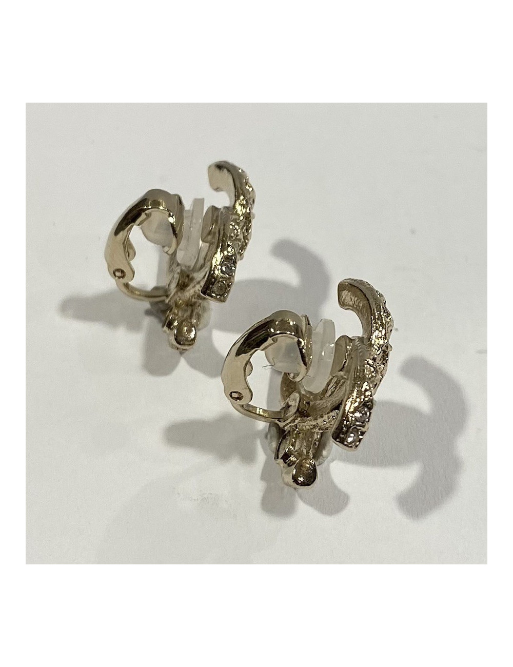 CHANEL CC Clip-on Earrings - Nice CHANEL Gift Certified Authentic