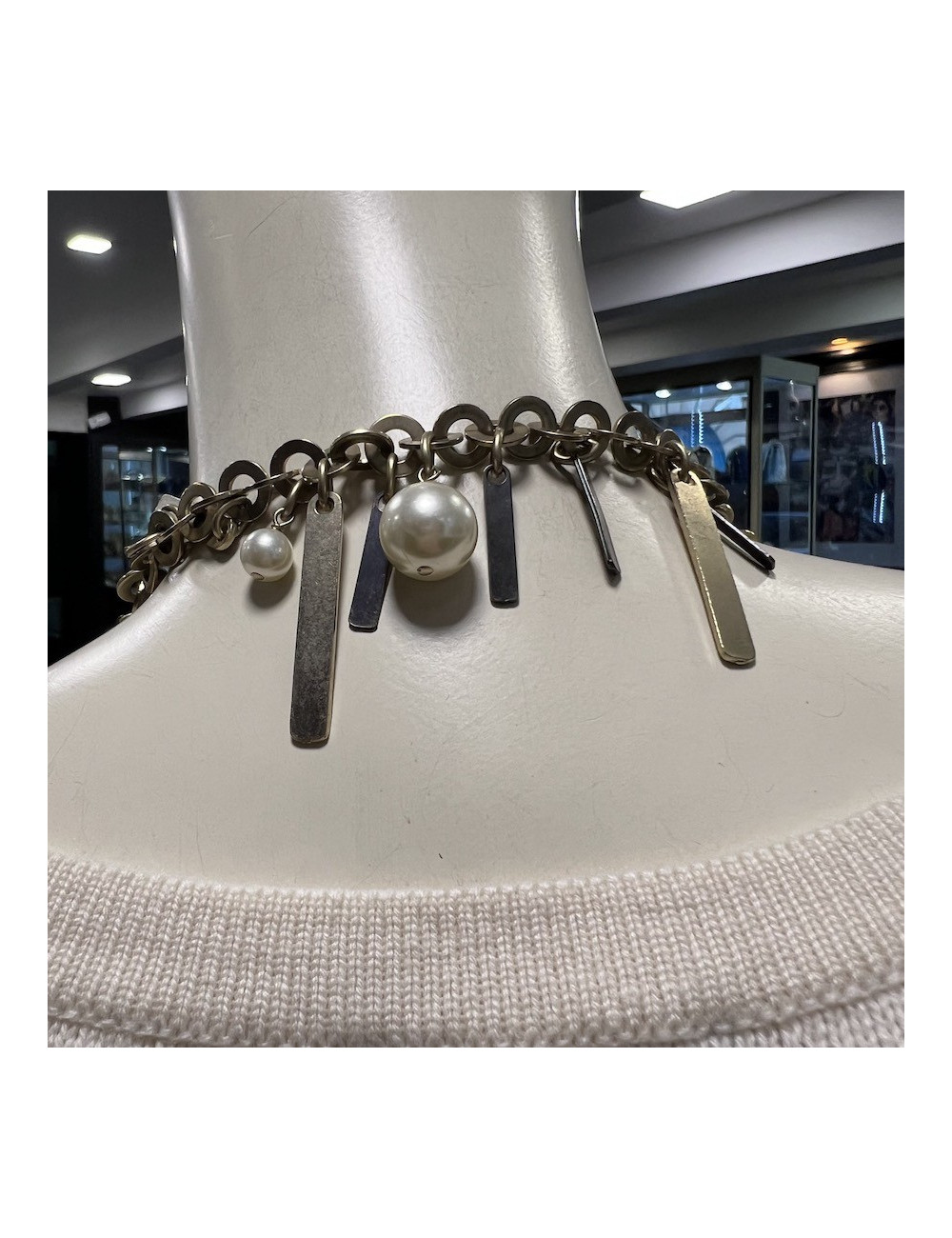 CHANEL multi-rows long necklace