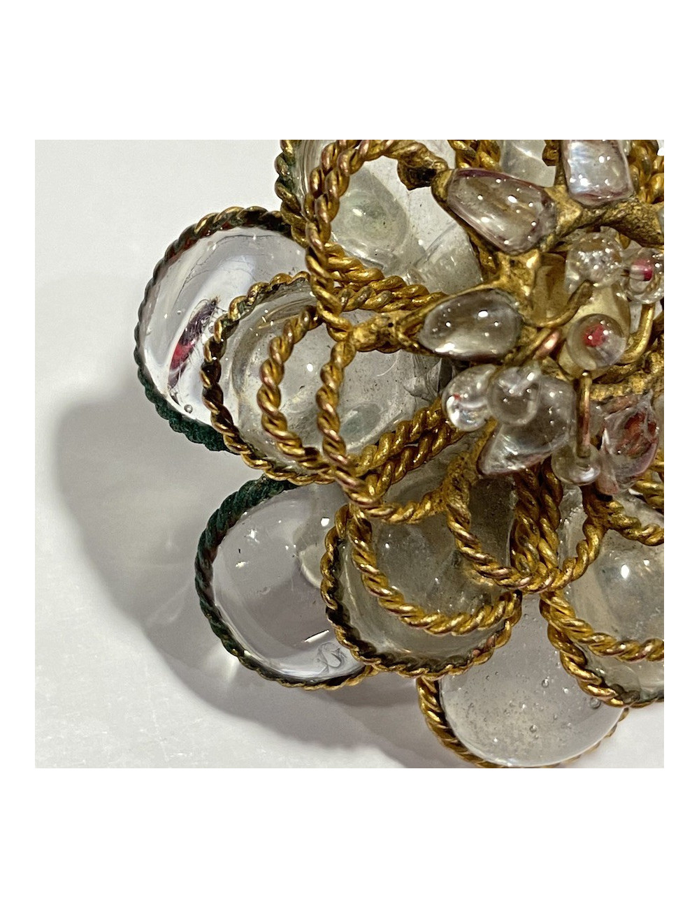  Clips d'oreille pâte de verre CHANEL Vintage