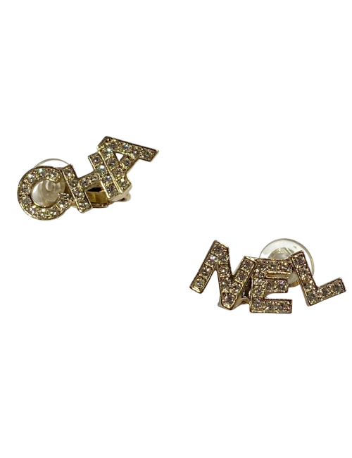 Clips CHANEL CHA NEL strass