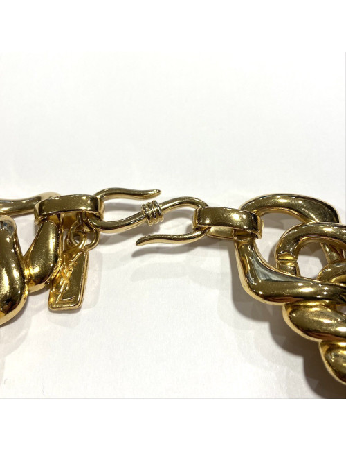Collier YSL Caine dorée vintage