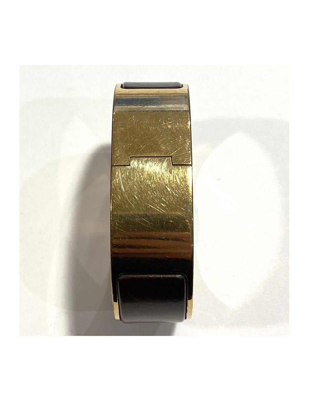 Montre HERMES loquet bois marron