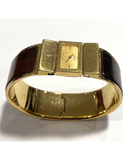 Montre HERMES loquet bois marron