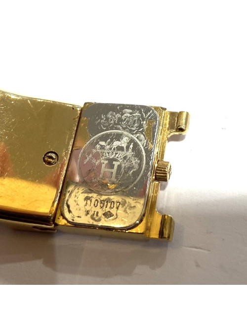 Montre HERMES loquet bois marron