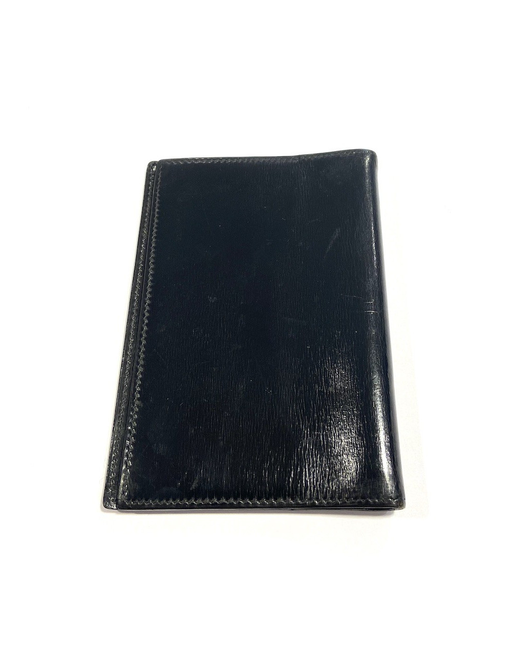 HERMES directory cover black Box leather