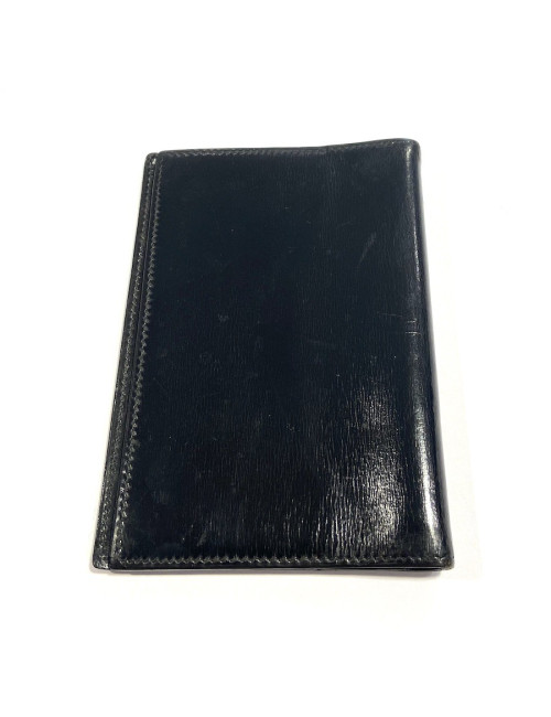 HERMES directory cover black Box leather