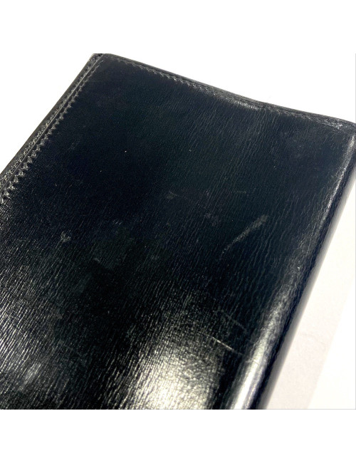 HERMES directory cover black Box leather