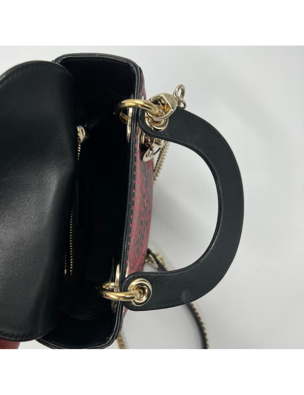 Mini Lady dior bleu et rouge