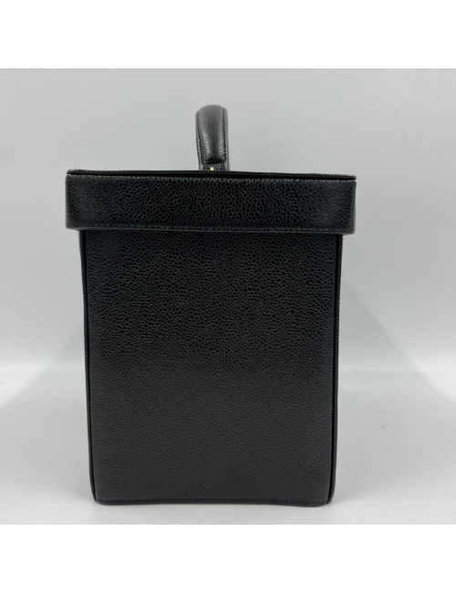 CHANEL black vintage Beauty Case Vanity - Occasion Certified Authentic