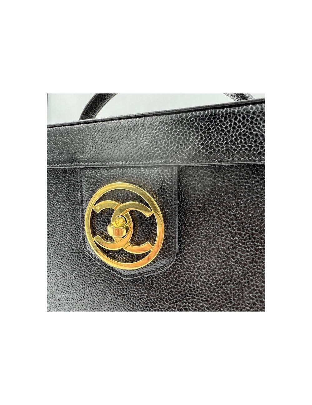 CHANEL black vintage Beauty Case Vanity - Occasion Certified Authentic