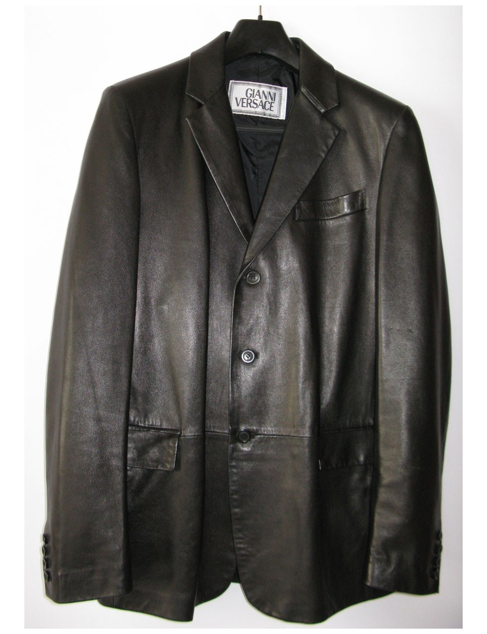 Veste GIANNI VERSACE cuir noir