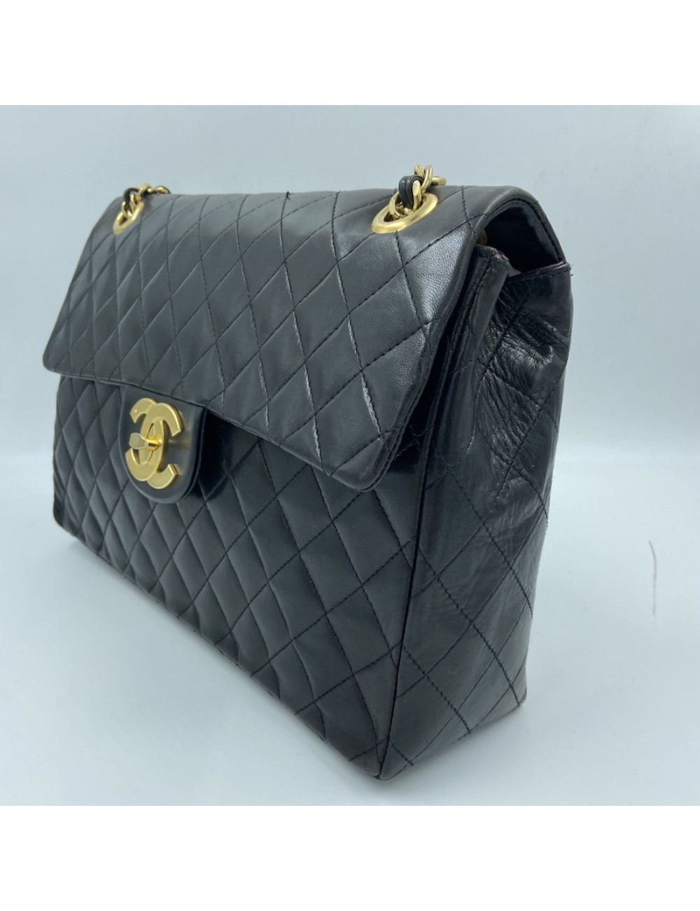 Vintage Maxi jumbo CHANEL FlapBag - Shop here this Beautiful Occasion