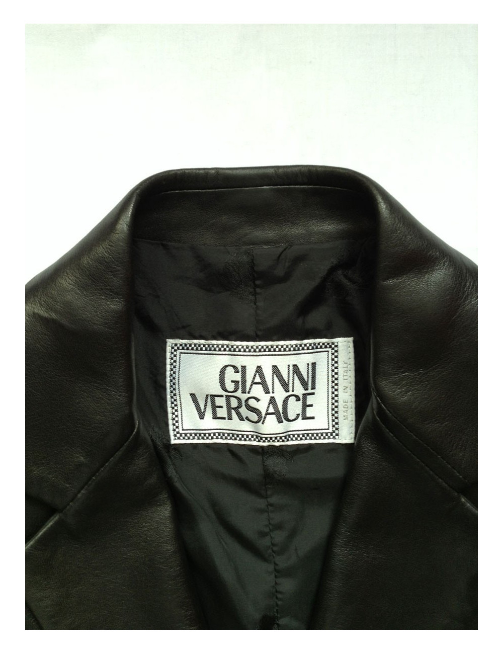 Veste GIANNI VERSACE cuir noir