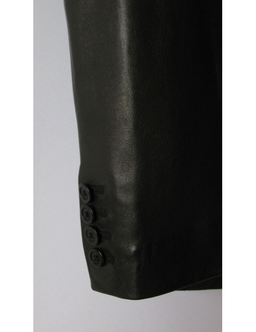 Veste GIANNI VERSACE cuir noir