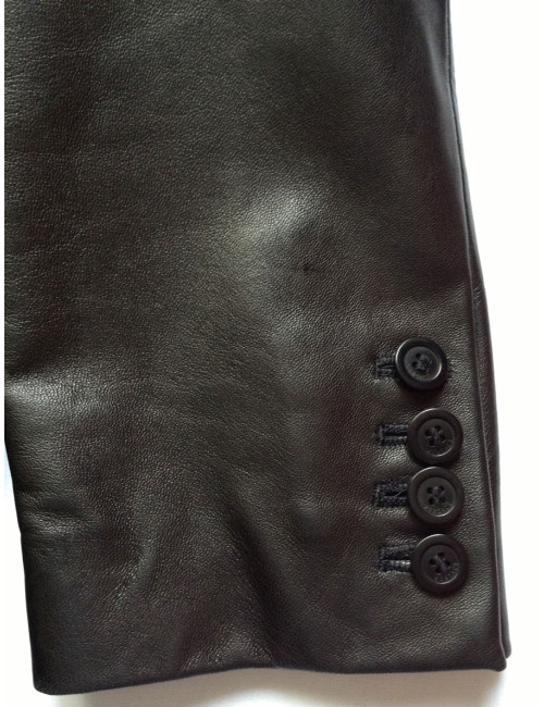 Veste GIANNI VERSACE cuir noir