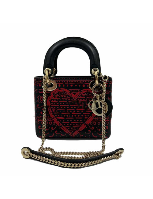 Mini Lady dior bleu et rouge