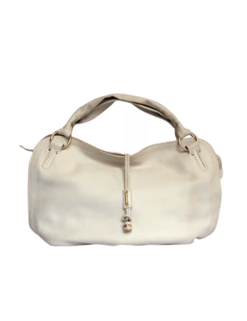 grand cabas CELINE cuir grainé blanc