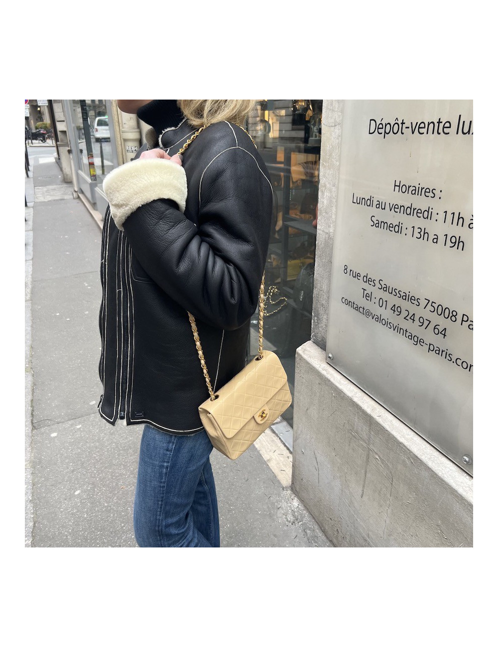 Mini timeless CHANEL beige