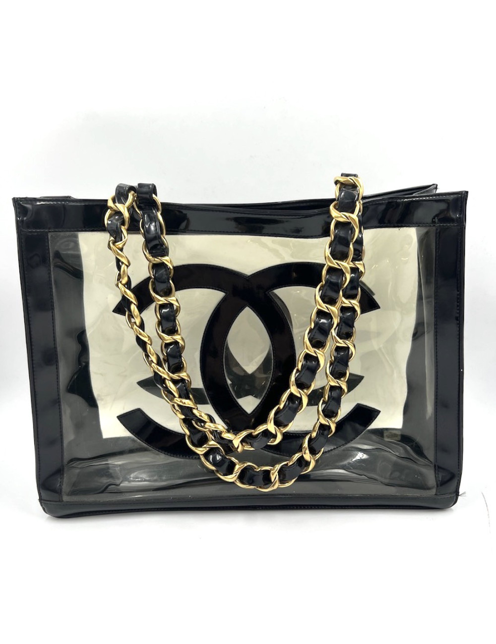 Sac shopping CHANEL CC transparent