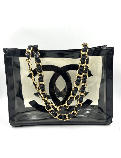 Sac shopping CHANEL CC transparent