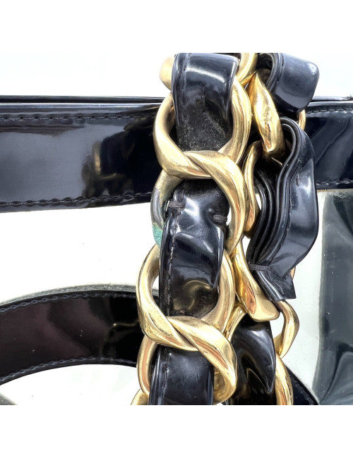 Vintage CHANEL CC Transparent Shopping Bag  - Certified Occasion