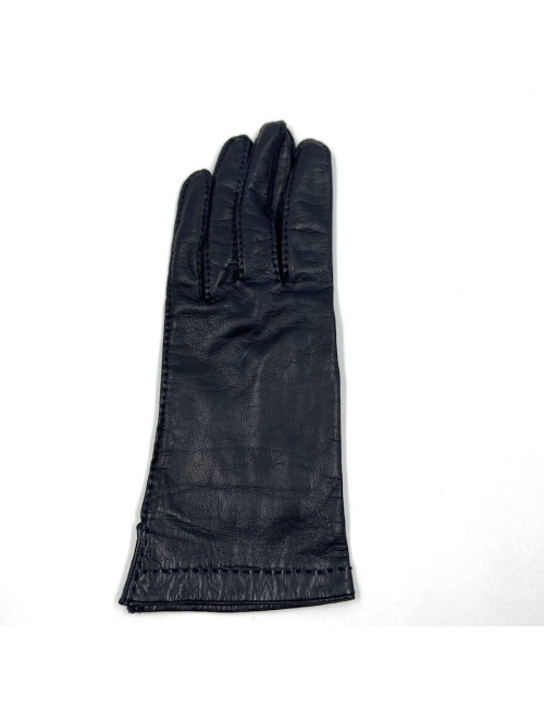 Gants femme HERMES T7 bleu nuit