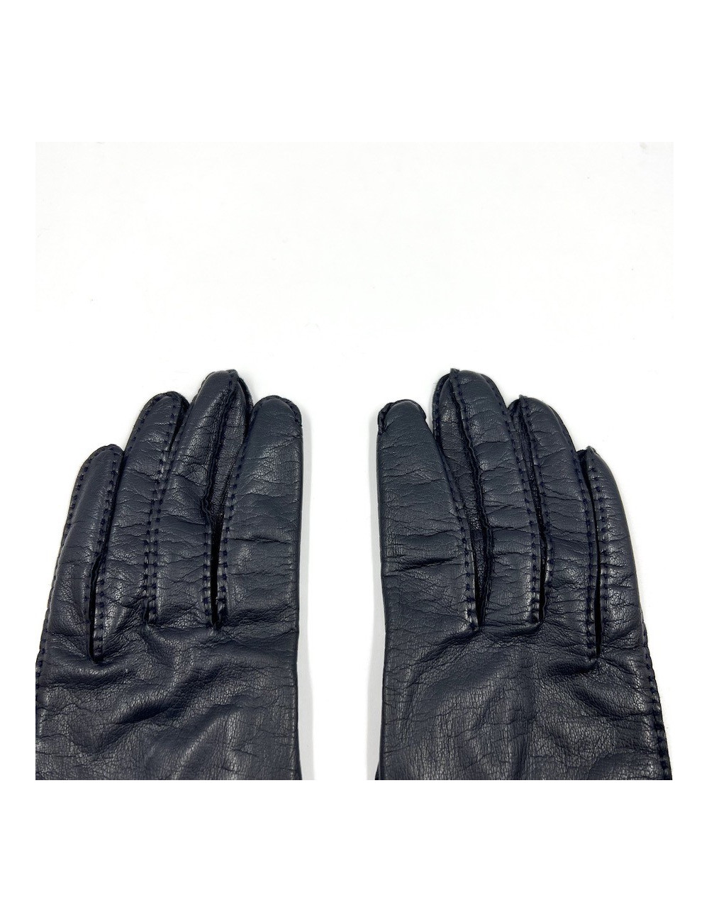 Gants femme HERMES T7 bleu nuit