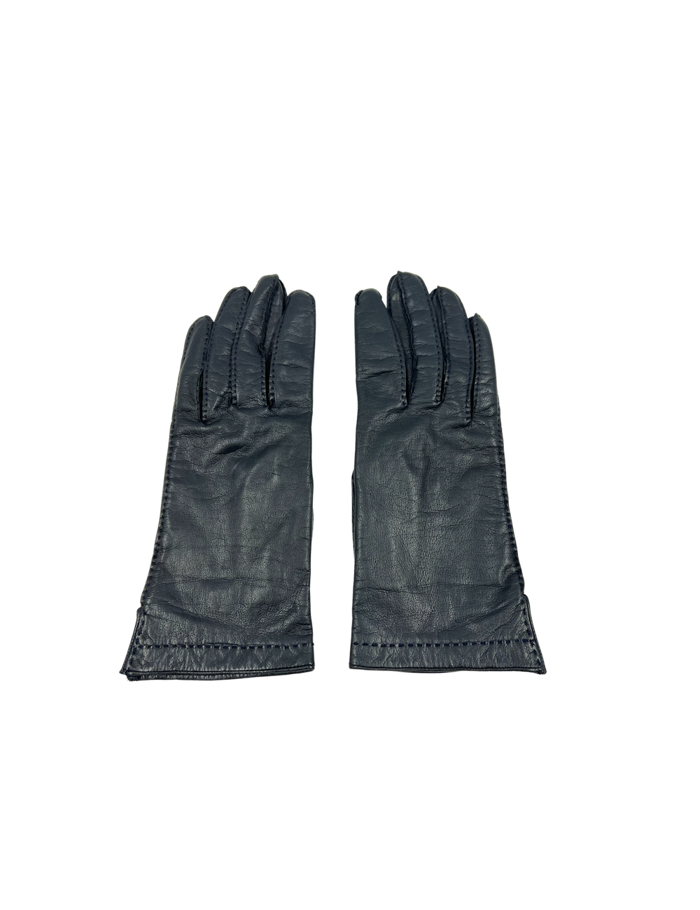 Gants femme HERMES T7 bleu nuit