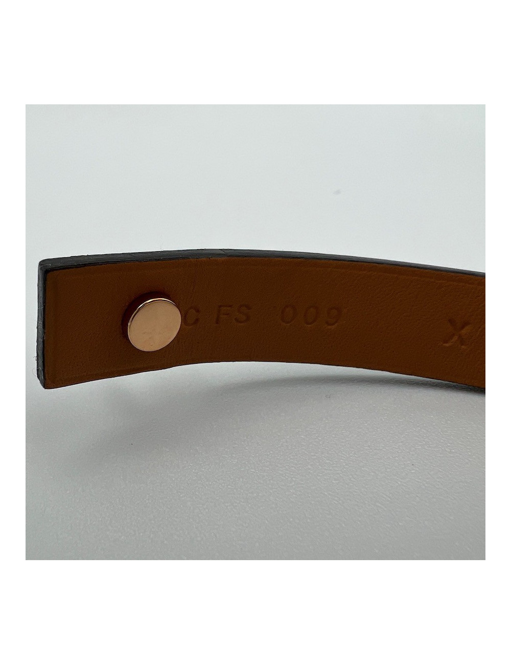 Double tour HERMES métal or rose