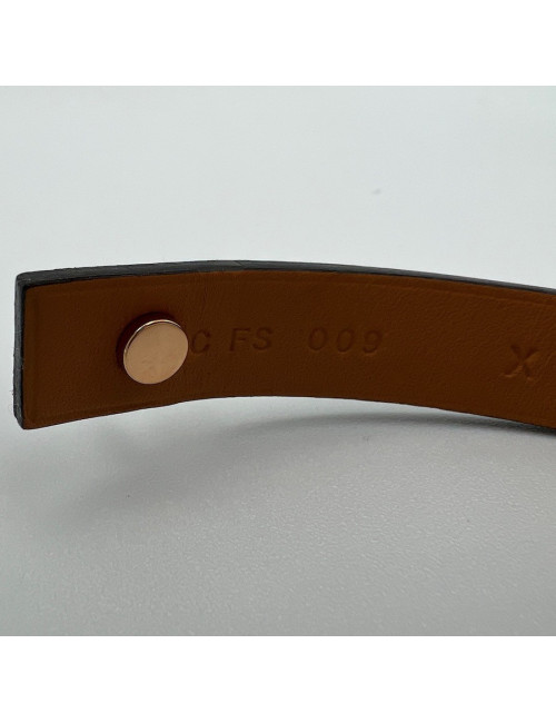 Double tour HERMES métal or rose