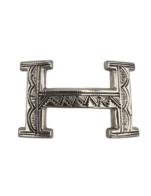 Boucle HERMES argent massif Touareg