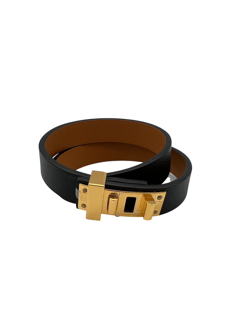 Bracelet HERMES double tour doré