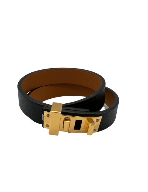 Bracelet HERMES double tour doré