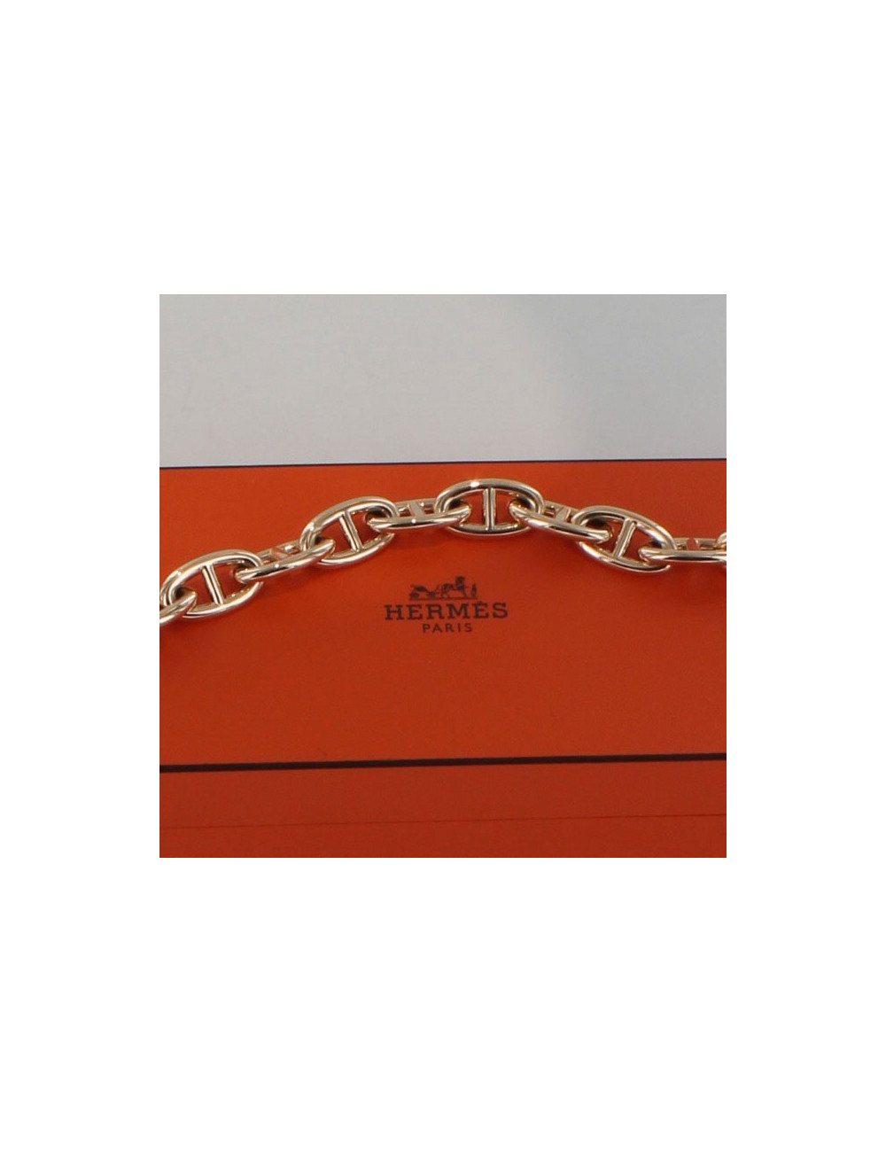 bracelet chaîne d'ancre HERMES or rose GM