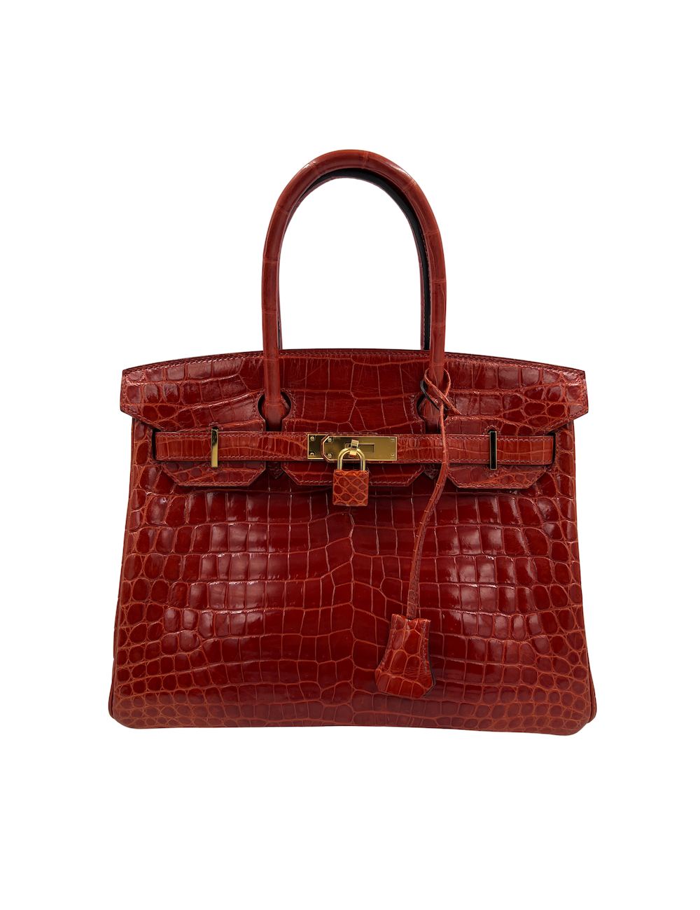 Sac Birkin 30 crocodile rouge sanguine