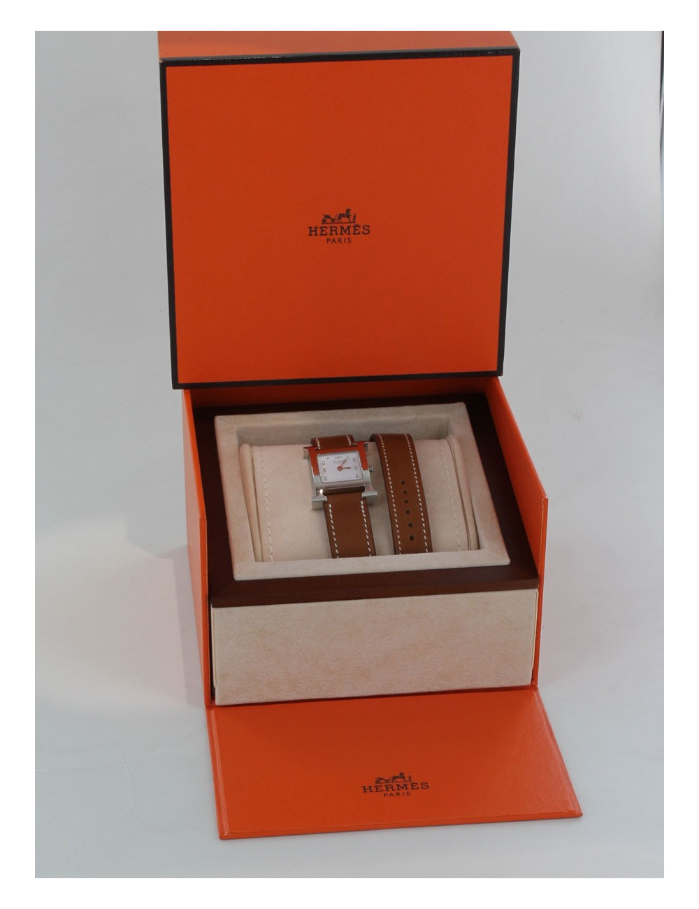 montre  HERMES "heure H" double tour PM