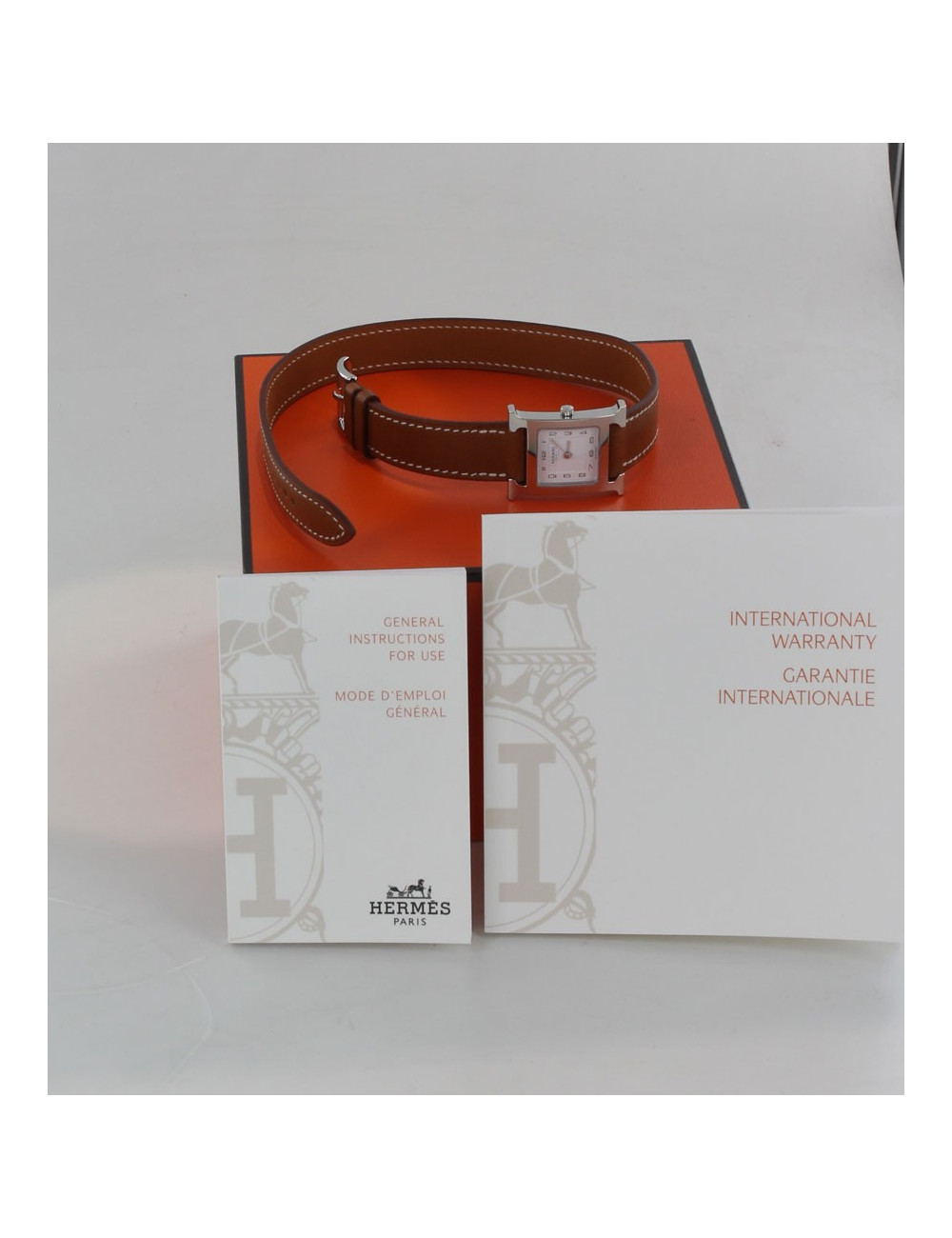 montre  HERMES "heure H" double tour PM