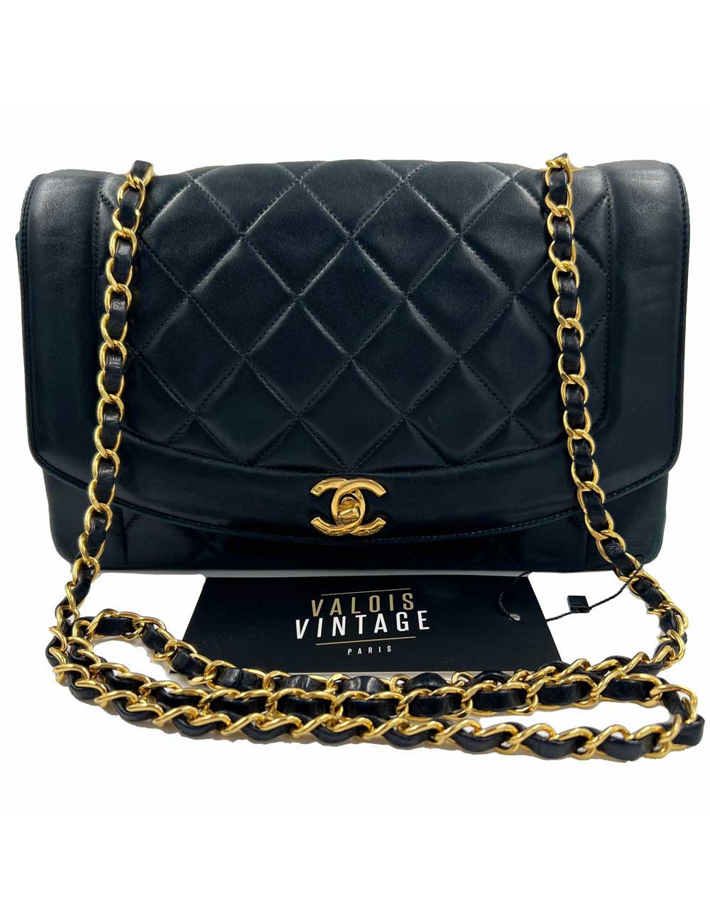 Sac vintage Diana CHANEL noir