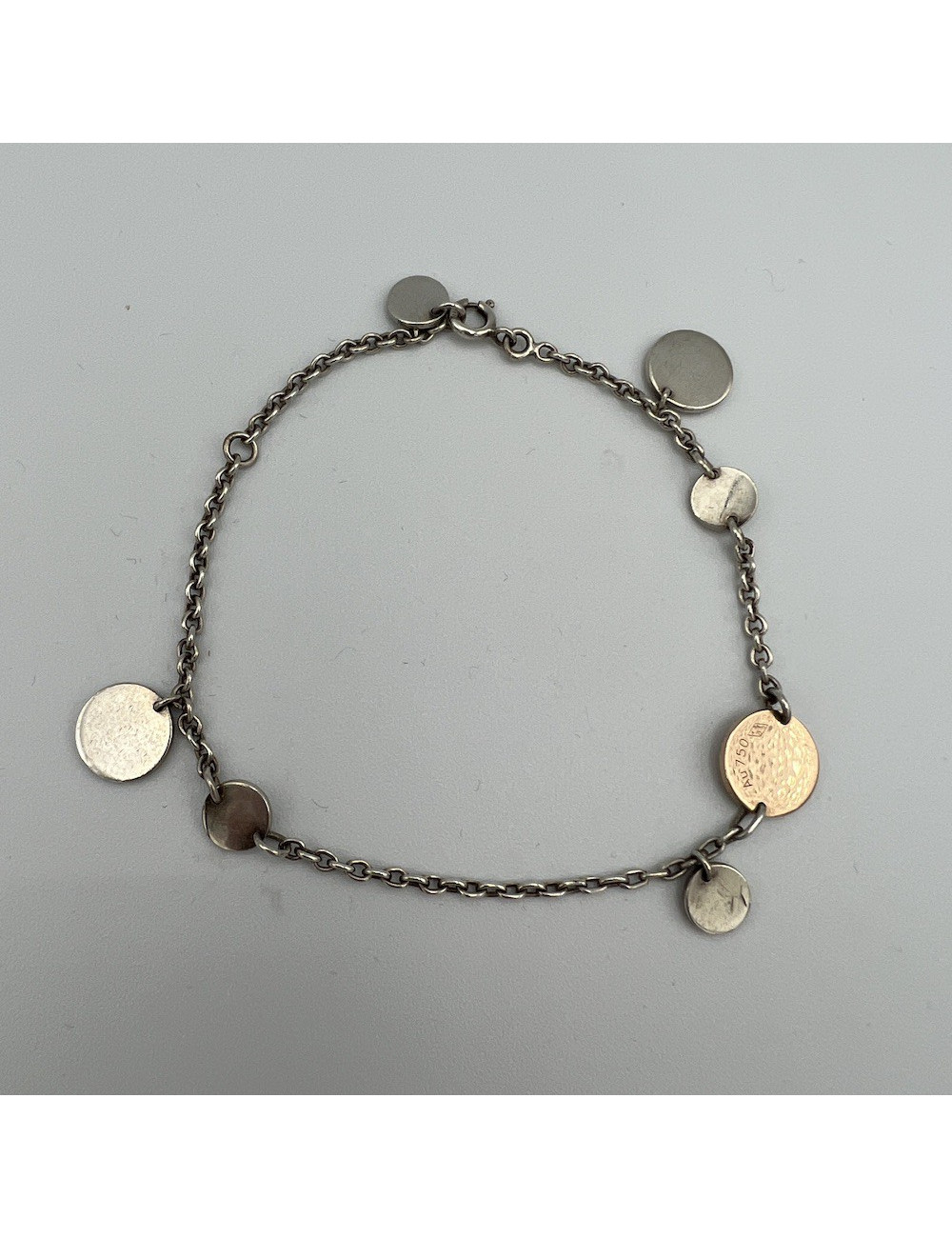 Bracelet HERMES Confettis argent or