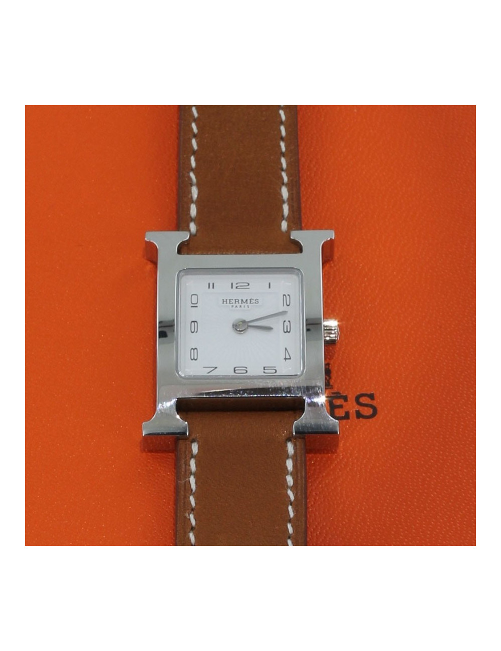montre  HERMES "heure H" double tour PM
