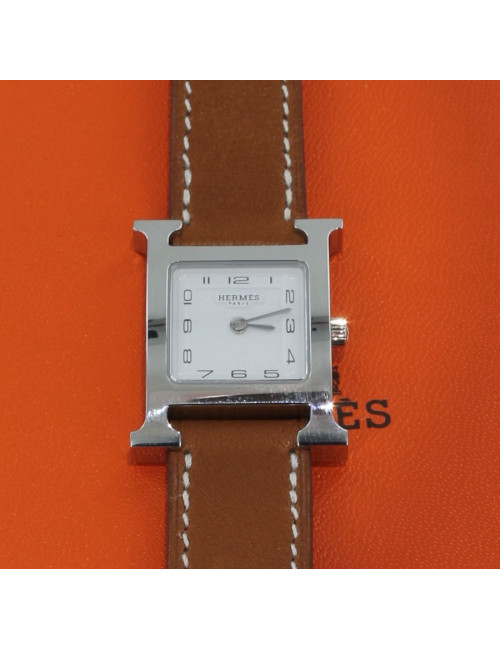 montre  HERMES "heure H" double tour PM