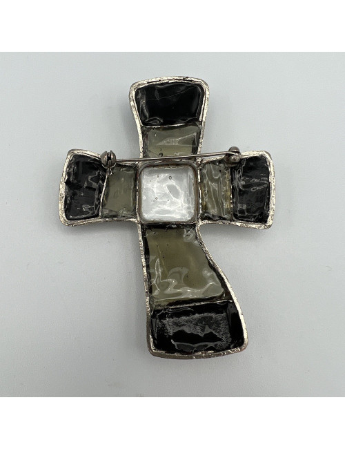 Broche MARGUERITE DE VALOIS pâte de verre