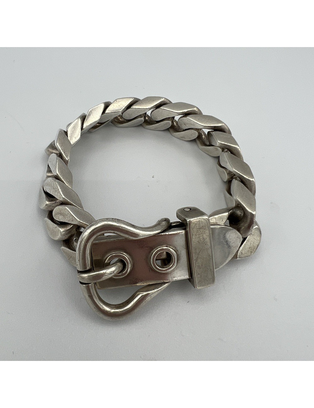 Bracelet gourmette HERMES argent 925